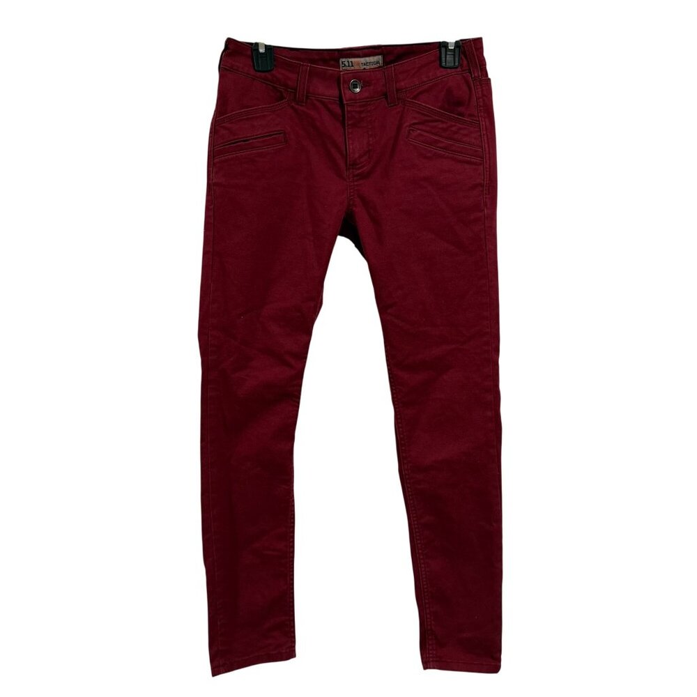 5.11 Tactical Women's Defender-Flex Maroon Pant Slim Fit Size 4‎